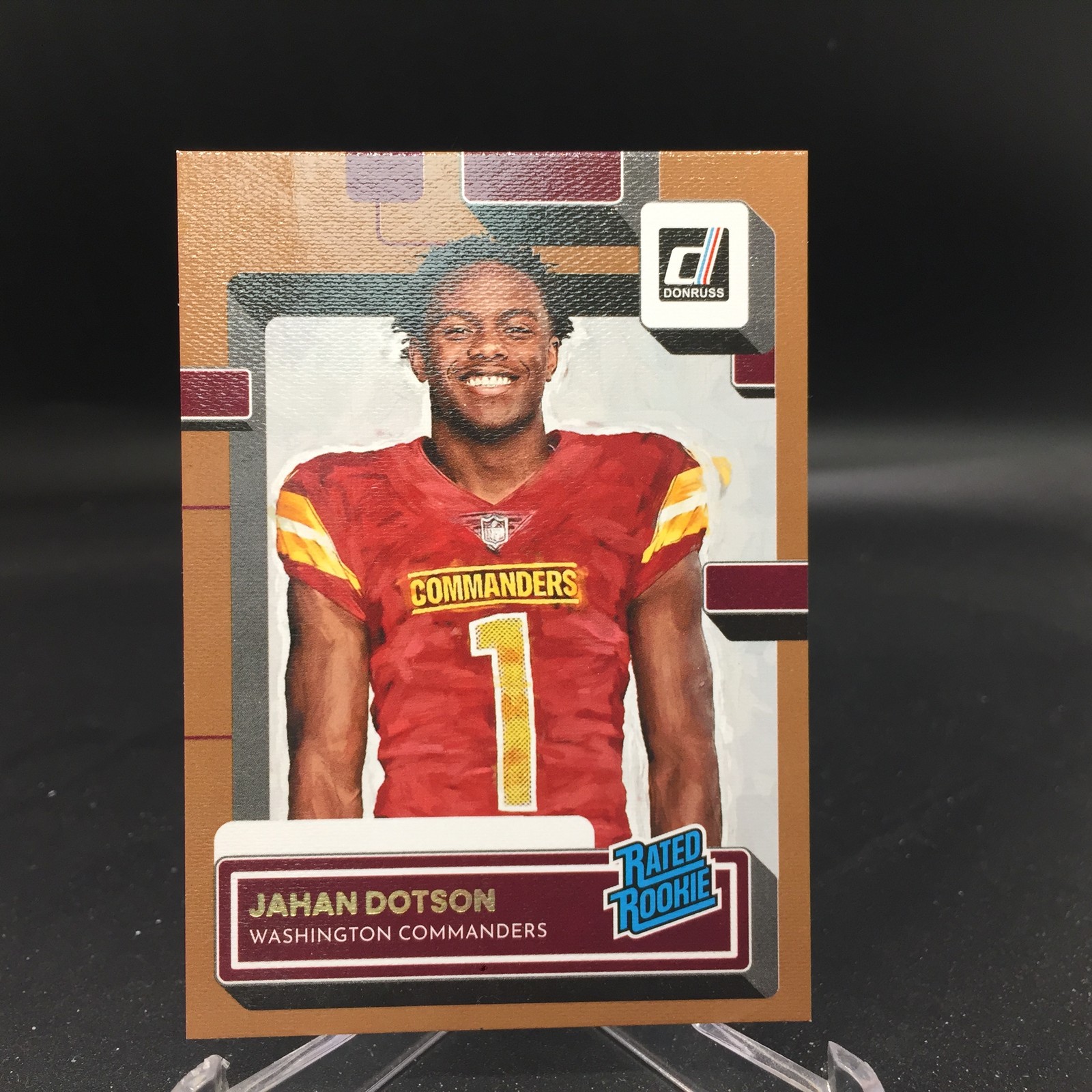 Jahan Dotson 2022 Donruss Rated Rookies Portrait Studio 310 #/100 Commanders