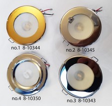 SET OF 4 - 'QUICK'  LED Brass and S/S ceiling light 10v-30v DC 2watt dimmable