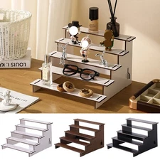 5-Tier Wooden Display Shelf Stand Organizer For Figure Cupcake Perfumes Desserts
