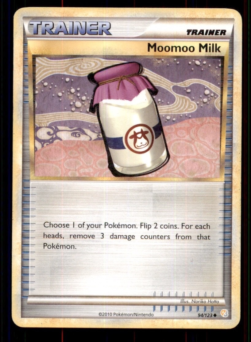 4X Pokemon Card Moomoo Milk HeartGold SoulSilver 94/123 MODERATELY PLAYED TCG!!!