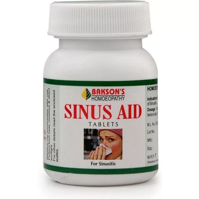 Bakson Sinus Aid Tablets 75 Tabs Homeopathic Nasal & Respiratory Wellness Suppor