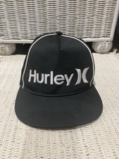 Hurley Kids' Boys' Youth Embroidered Snapback Hat Cap - Black Flatbill