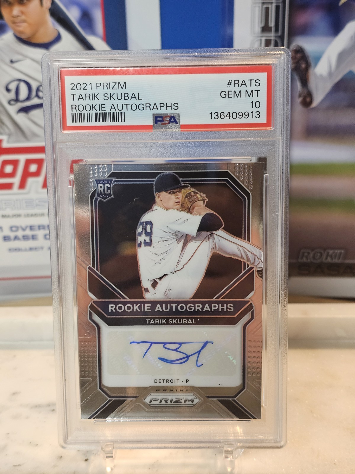 TARIK SKUBAL 2021 SILVER PRIZM ROOKIE AUTO PSA 10 # RA-TS
