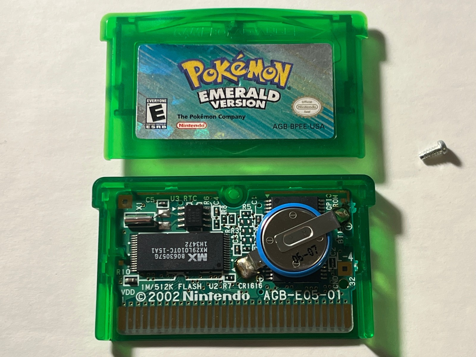 Pokemon Emerald Nintendo Game Boy Advance GBA Authentic Dry Battery Tested Saves