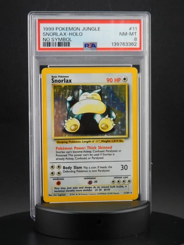 1999 POKEMON JUNGLE #11 SNORLAX - HOLO NO SYMBOL SCARCE PSA 8 NEAR MINT TO MINT!