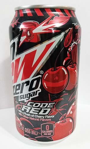 Code Red Zero Label Mountain Dew Code Red ZERO 2021 FULL NEW 12oz Can American