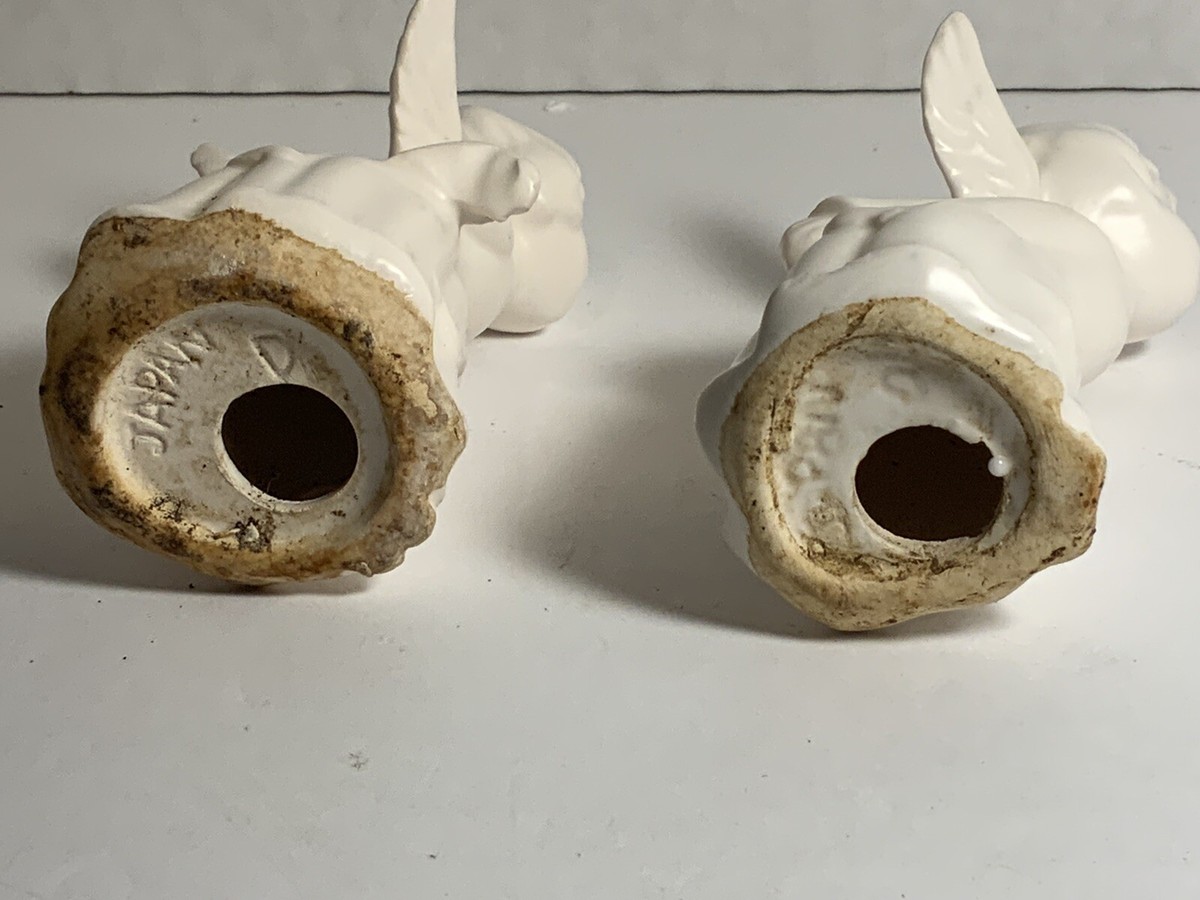 Vintage Set Of 2 KISSING Angels Made In Japan | eBay