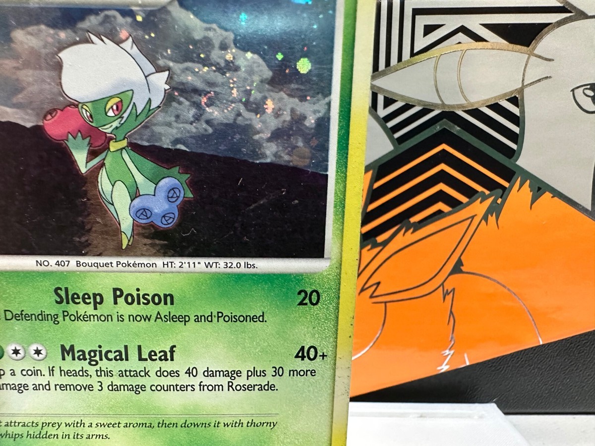 Roserade 17/132 Holo Rare Secret Wonders Pokémon Card Holo Bleed +