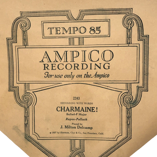 Charmaine 2243-F Ampico Piano Roll Ballad Rapee Pollock J Milton Delcamp - Picture 5 of 15