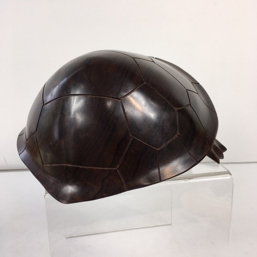Vintage Iron Wood Sea Turtle Hand Carved Dark Finish - Picture 4 of 7