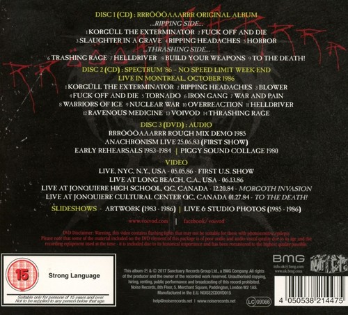 Voivod 'RRROOOAAARRR' 2CD / DVD Deluxe Expanded Edition NEW SEALED - Imagen 2 de 2