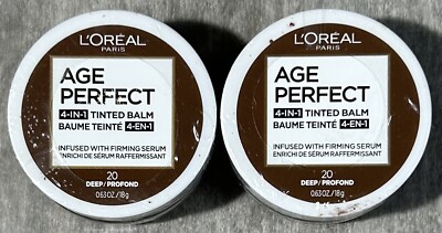 L'Oreal Paris ~ Age Perfect 4 in 1 Tinted Balm ~ #20 Deep ~ 2 Pack