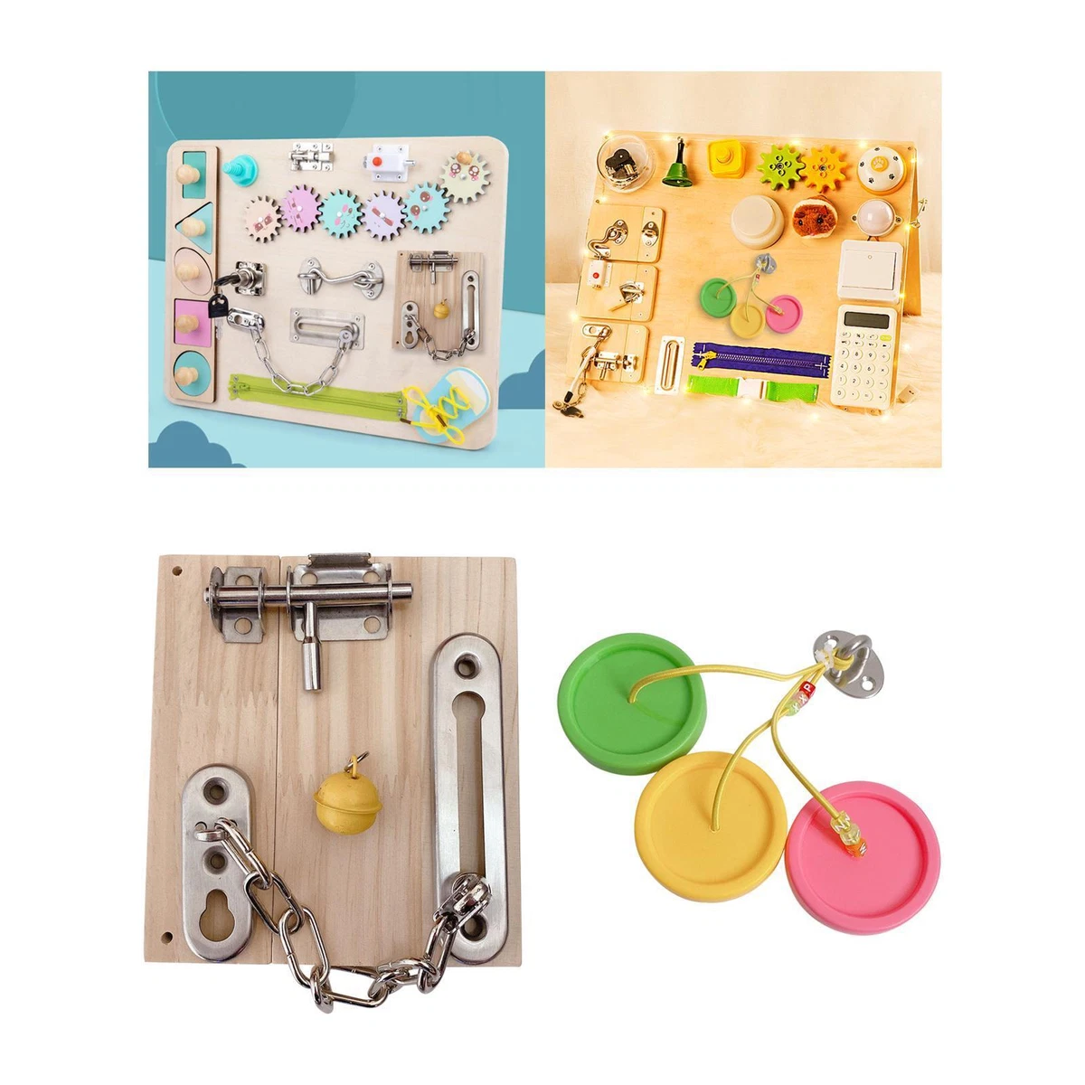 Busy Board Montessori Toys for Toddlers DIY Accessories Early Educational  Toy