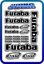 FUTABA SERVO RADIO RX TX 2.4G FLIGHT REMOTE CONTROL STICKERS FASST BLACK WHITE