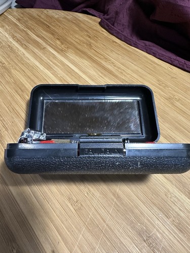 Vintage FALIDA RAZOR WITH CASE AND BLADES, BLACK WITH MIRROR - Picture 5 of 11
