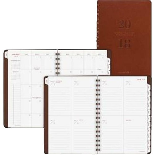 Filofax Classic Croc Pocket Chestnut Marron Leather Organizer - View #7