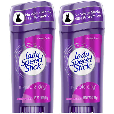 2-Lady Speed Stick Invisible Dry Antiperspirant & Deodorant, Shower Fresh -2.3oz