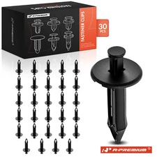 A-Premium 30Pcs 11.11 mm Nylon Bumper Fascia Retainer Fasteners Push-Type for GM
