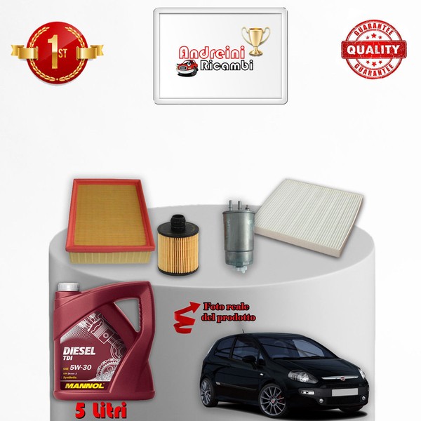 Inspektionskit Filter Und ÖL Fiat Punto Evo 1.6 Mjt 88KW 120CV Von 2011->-image