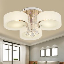 3/5/7 Köpfe Wohnzimmer Kristall Deckenlampe E27 LED Hängeleuchte Kronleuchter DE