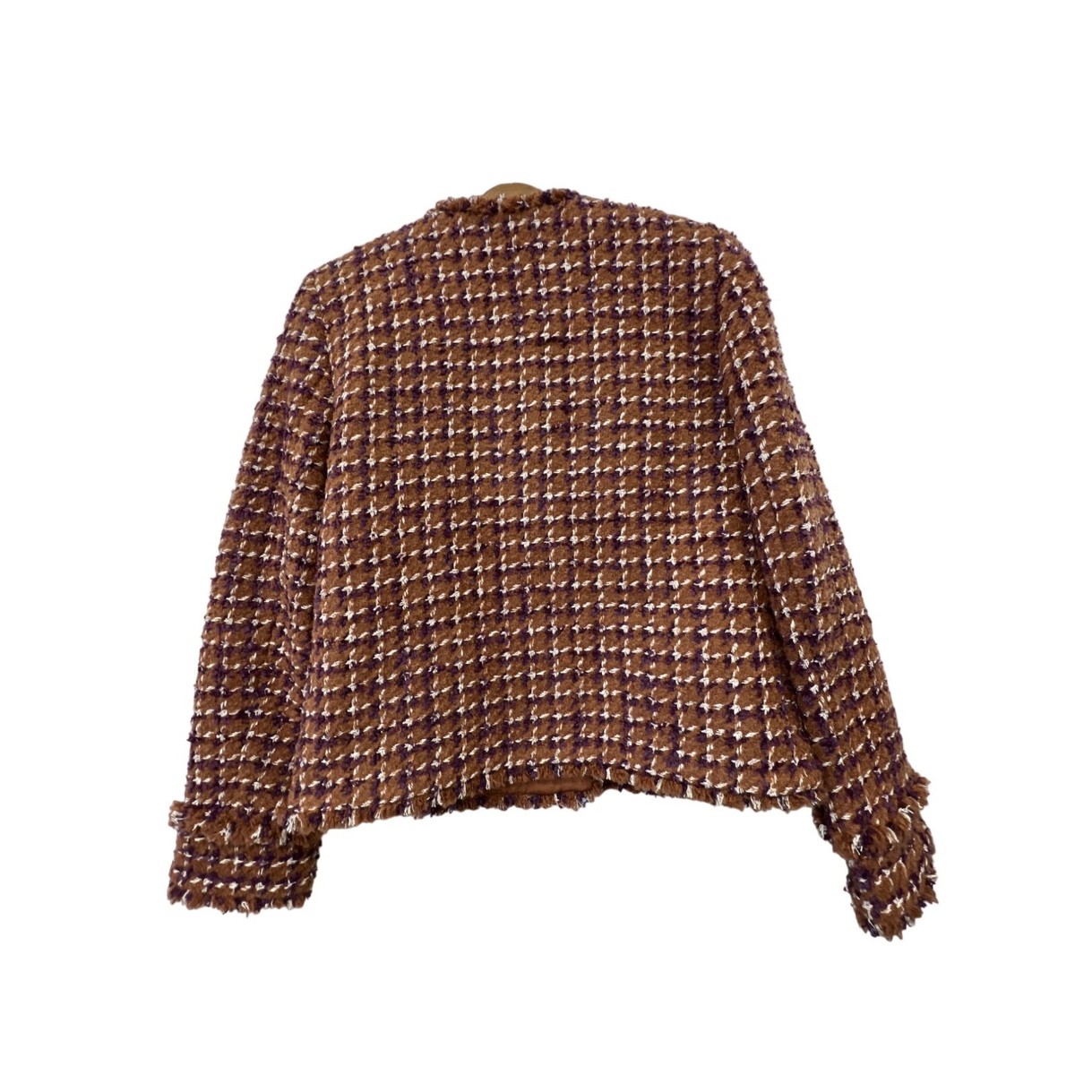 ジャケット・アウター ALUDESELECT fringe no color tweed jacket ALUDESELECT fringe no color tweed jacket