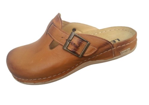 LEON 707M Mens Anatomic Shoes Clogs Genuine Leather Casual Comfort 41-46 Buckle  - Picture 19 of 33