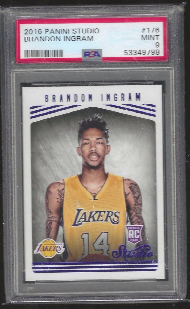 BRANDON INGRAM 2016 PANINI STUDIO BLUE ROOKIE RC PSA 9 MINT