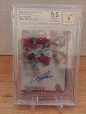 2019 Topps Chrome Update Lane Thomas Auto RC BGS 9.5 Auto 9