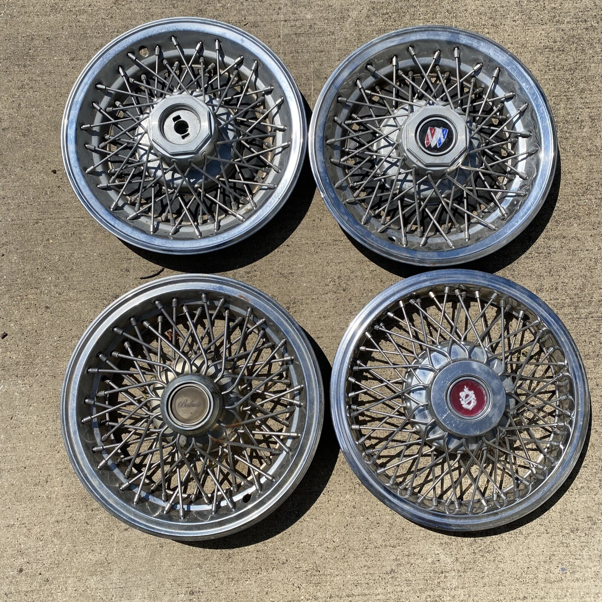 14 inch wire spoke cheap hubcaps