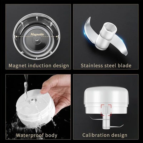 250ml Electric Garlic Chopper - Sturdy Meat Grinder & Durable Masher Tool - Picture 6 of 25
