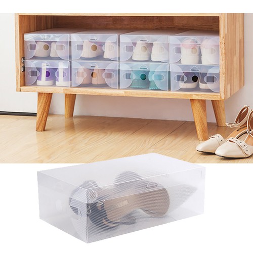 20 piezas cajas de zapatos apilables transparentes caja de plástico caja zapatos con tapa juego | eBay