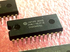 5pc HM6116LP-2  2048-word X 8bit High Speed CMOS Static RAM DIP24 6116