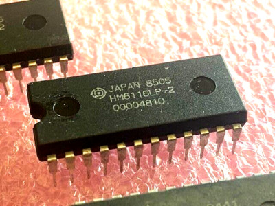 5pc HM6116LP-2  2048-word X 8bit High Speed CMOS Static RAM DIP24 6116