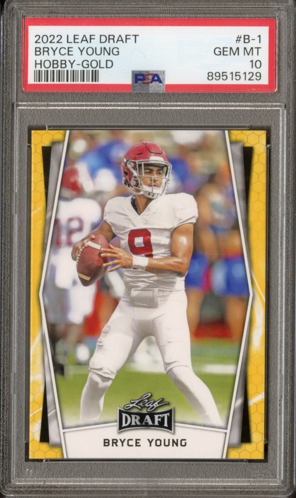 2022 Leaf Draft Hobby Bryce Young Gold PSA 10 Gem Mint #B-1