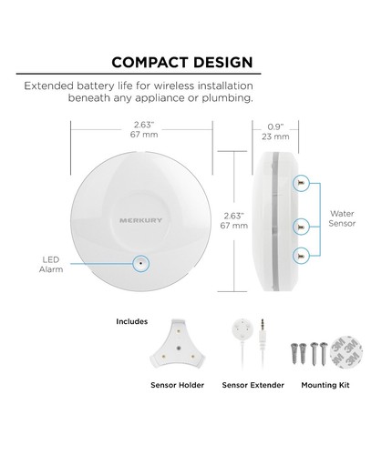 Merkury Smart Wi-Fi Water & Leak Sensor - Picture 4 of 4