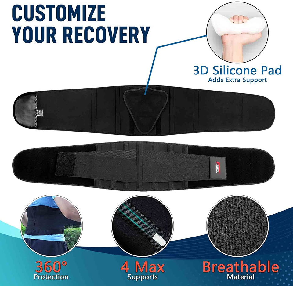Adjustable Back & Lumbar Support Belt With Removable Pad - Faja Para Dolor De Espalda