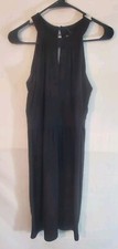 Monteau Women's Size Small Black High Neck Little Black Dress New with Tags 