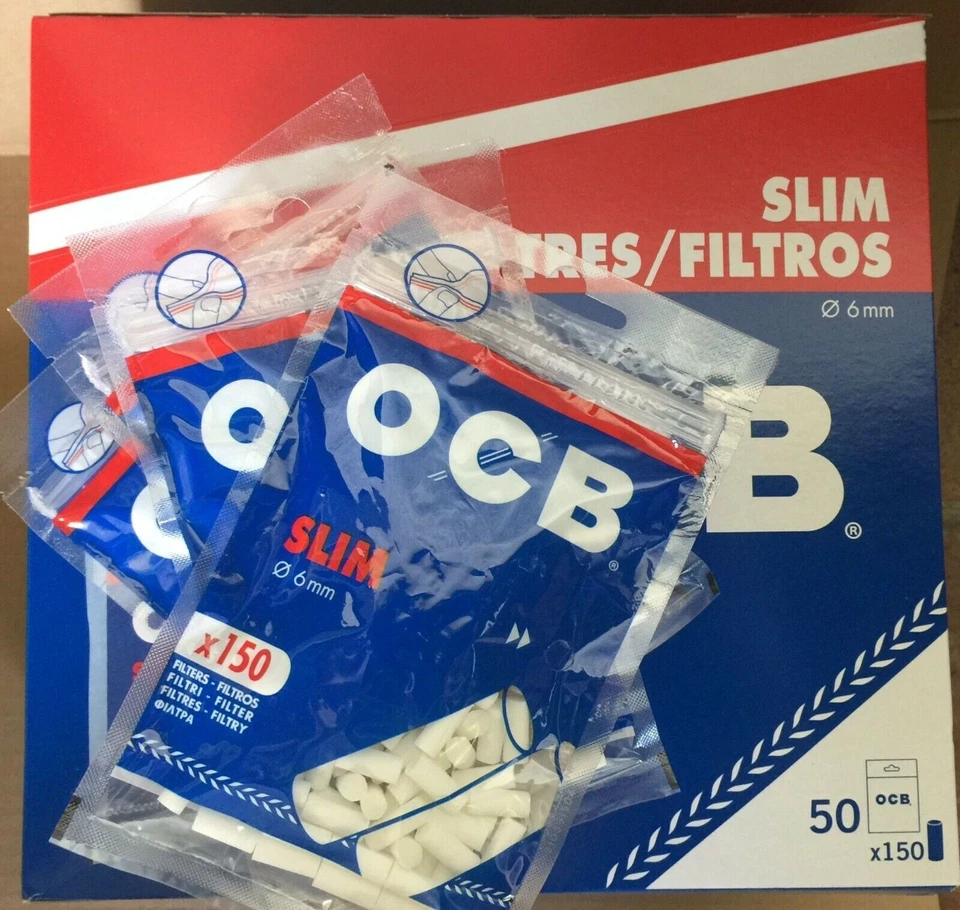 Filtre fin 7500 OCB 6 mm x 15 mm (50 sachets de 150 pièces)