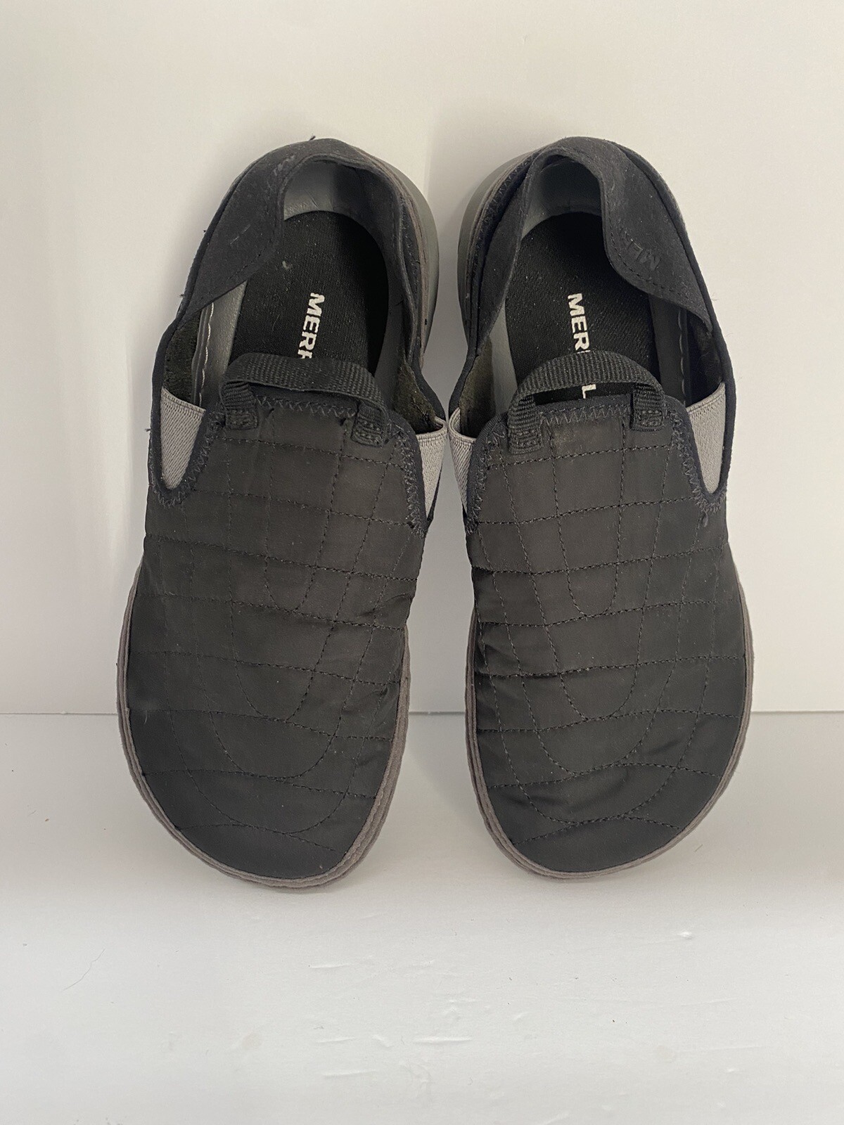 Merrell Hut Moc Women 8 Comfort Loafer Shoe BLACK Sli… Gem