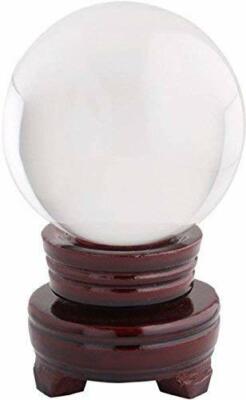 New Decorative 100 Mm Feng Shui Crystal Gazing Ball with Wooden Stand