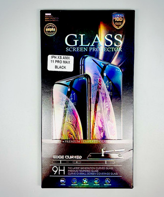 Glass Screen Protector 9H, Tempered Glass IPH XS AMX & 11 PRO MAX Black