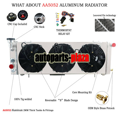 4 Rows Radiator+Shroud Fans For 1991-2001 JEEP Cherokee Comanche XJ 4.0 2.5L US