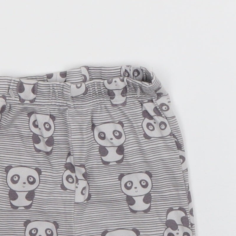 Nutmeg Girls Grey Striped Cotton Blend Jogger Size 3-6 Months image 4