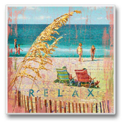 Relax at the Beach II - Single Absorbent Coaster - 02-715