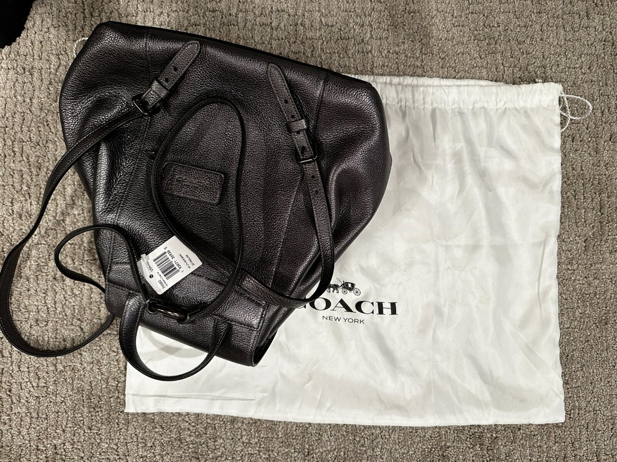 Coach Evie Backpack Metallic Graphite Silver, New w/ Tags | eBay display picture 2