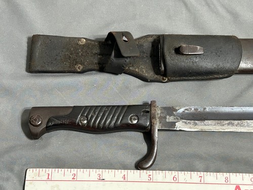 m1898/05 German ALEX COPPEL Solingen MAUSER Rifle BUTCHER Bayonet Scabbard FROG - Picture 2 of 24