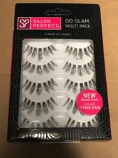 Salon Perfect Go Glam Multi Pack Eyelashes, 615 Black, 5 Pairs
