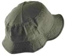 Newhattan Cotton Bucket Hat Olive Green