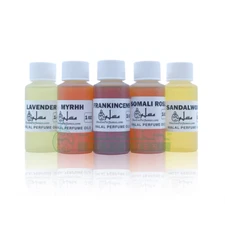 SET of 5 Perfume Body Oils - Premium Religious Non-alcohol Prayer Fragrance 1 oz