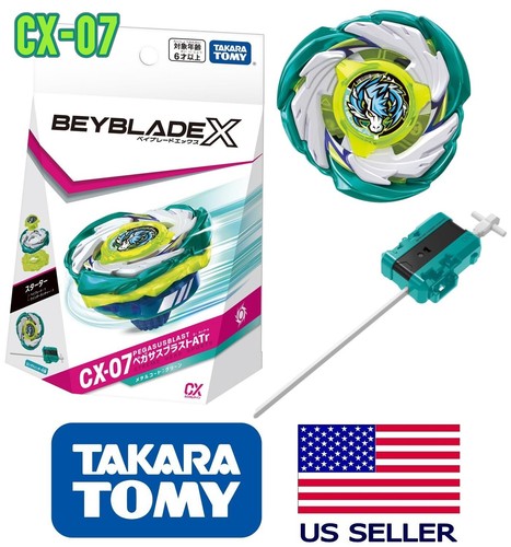 Takara Tomy Beyblade X CX-07 Starter Pegasus Blast ATR Con Lanciatore A Carica Lunga E Strumento CX